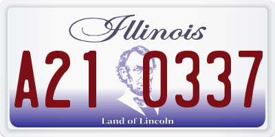 IL license plate A210337