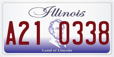 IL license plate A210338