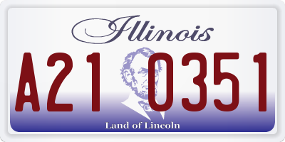 IL license plate A210351