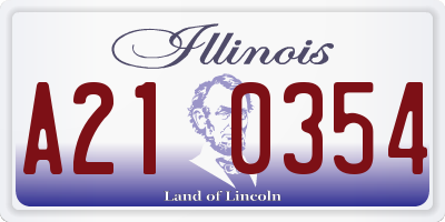 IL license plate A210354