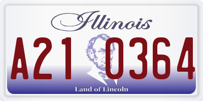 IL license plate A210364