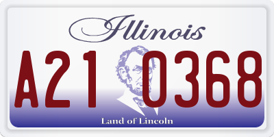 IL license plate A210368