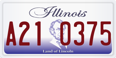 IL license plate A210375