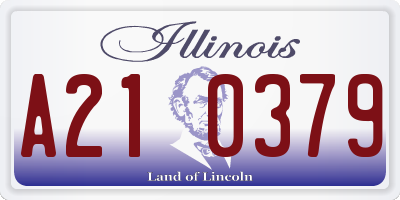 IL license plate A210379