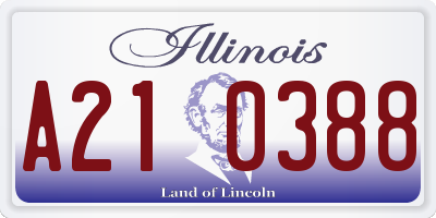 IL license plate A210388