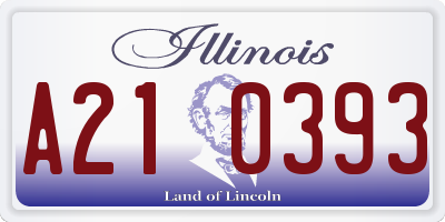 IL license plate A210393
