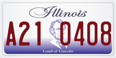 IL license plate A210408