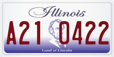 IL license plate A210422