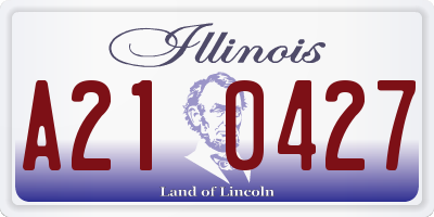 IL license plate A210427
