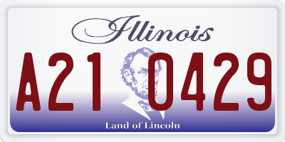 IL license plate A210429
