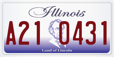 IL license plate A210431