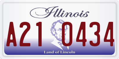 IL license plate A210434