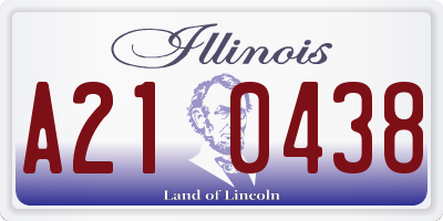 IL license plate A210438