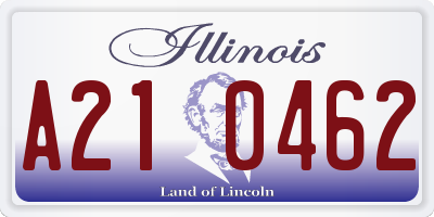 IL license plate A210462