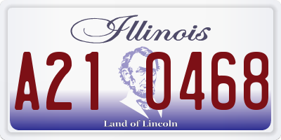 IL license plate A210468