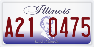 IL license plate A210475