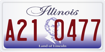 IL license plate A210477