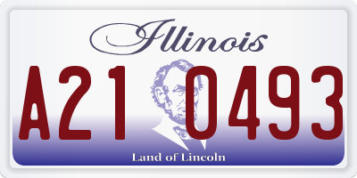 IL license plate A210493