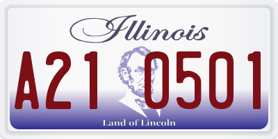 IL license plate A210501