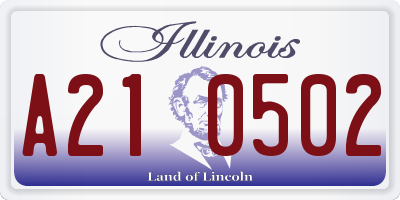 IL license plate A210502