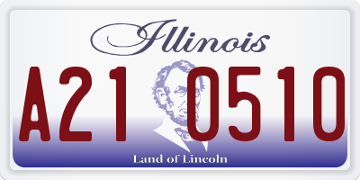 IL license plate A210510