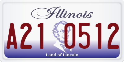 IL license plate A210512