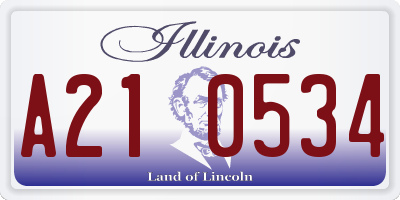 IL license plate A210534