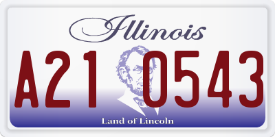 IL license plate A210543