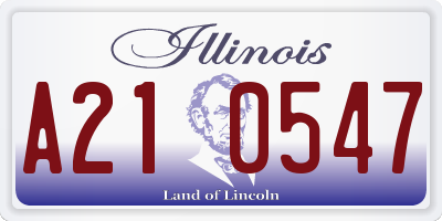 IL license plate A210547