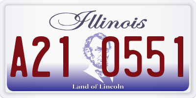 IL license plate A210551