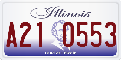 IL license plate A210553