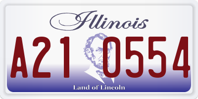 IL license plate A210554