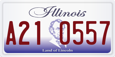 IL license plate A210557