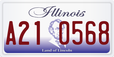 IL license plate A210568