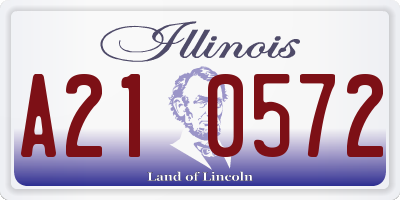 IL license plate A210572