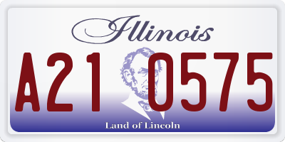 IL license plate A210575