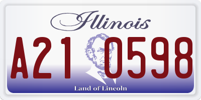 IL license plate A210598