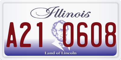 IL license plate A210608