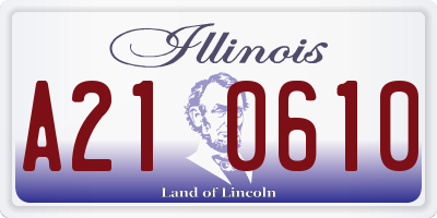 IL license plate A210610