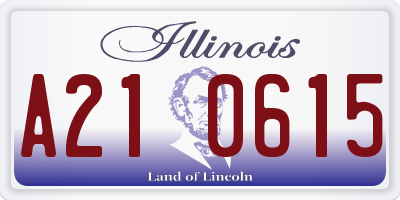 IL license plate A210615