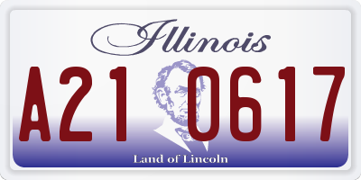 IL license plate A210617