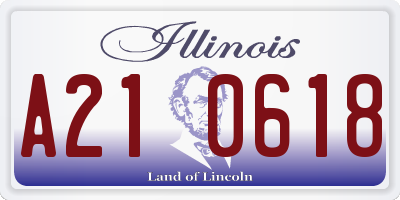 IL license plate A210618