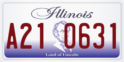IL license plate A210631