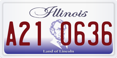 IL license plate A210636