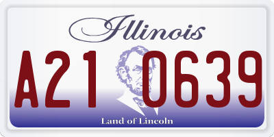 IL license plate A210639