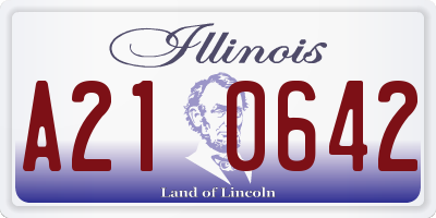 IL license plate A210642