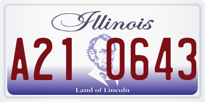 IL license plate A210643