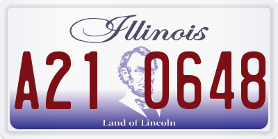 IL license plate A210648