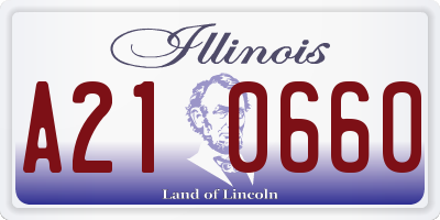 IL license plate A210660