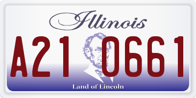 IL license plate A210661